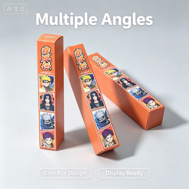 Anime Trading Card Blind Box Pack Orange Slim Box Collectible Card Set
