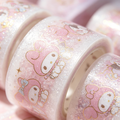 Kawaii Cartoon Washi Tape Set | Sparkling Transparent Decorative Stickers for Journaling, Scrapbooking and Gift Wrapping