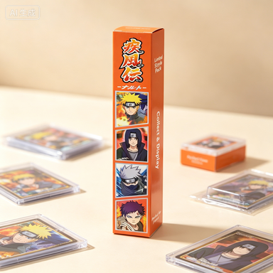 Anime Trading Card Blind Box Pack Orange Slim Box Collectible Card Set
