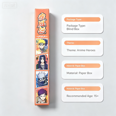 Anime Trading Card Blind Box Pack Orange Slim Box Collectible Card Set